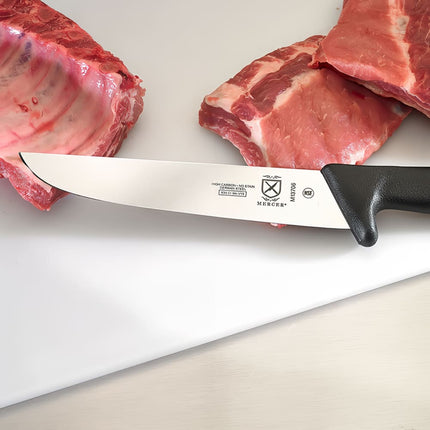 Dao Làm Thịt Châu Âu Mercer Culinary M13706 21cm Cán Nylon Cứng Đen Thép Đức Carbon Cao