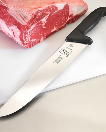 Dao Làm Thịt Châu Âu Mercer Culinary M13707 26cm Cán Nylon Cứng Đen Thép Đức Carbon Cao