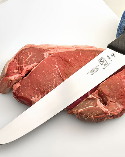 Dao Làm Thịt Châu Âu Mercer Culinary M13708 30cm Cán Nylon Cứng Đen Thép Đức Carbon Cao