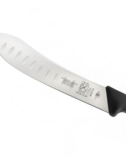 Dao Làm Thịt Granton Mercer Culinary M13716 20.3 cm Tay Cầm Nylon Gia Cường Sợi Thủy Tinh Đen Thép Đức Carbon Cao