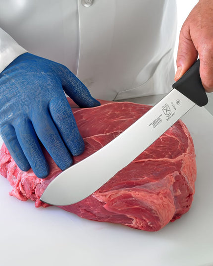 Dao Làm Thịt Mercer Culinary M13717 25.4cm Cán Nylon Cứng Đen Thép Đức Carbon Cao