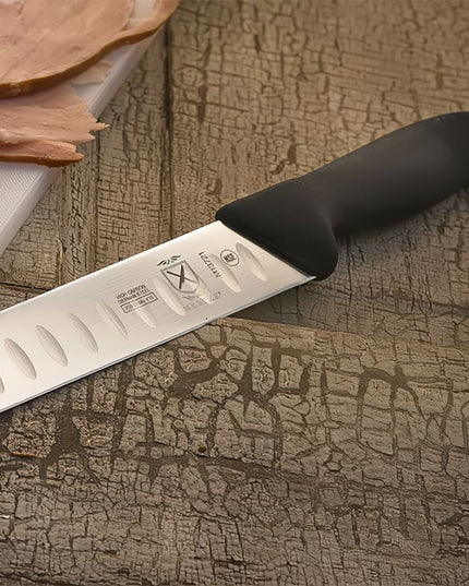 Dao Thái Granton Mercer Culinary M13721 27.9 cm Tay Cầm Nylon Đen Thép Đức Carbon Cao