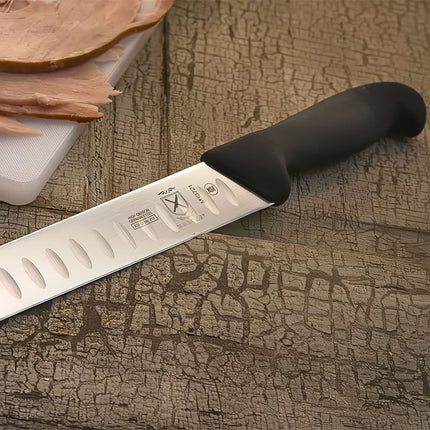 Dao Thái Granton Mercer Culinary M13721 27.9 cm Tay Cầm Nylon Đen Thép Đức Carbon Cao