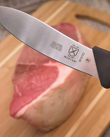 Dao Lọc Da Cừu Mercer Culinary M13722 12.7 cm Tay Cầm Nylon Gia Cường Sợi Thủy Tinh Đen Thép Đức Carbon Cao