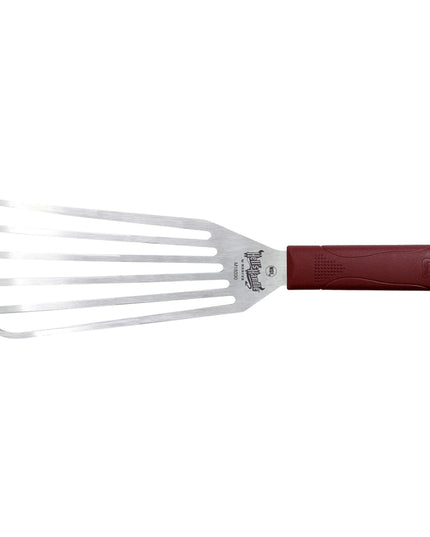 Xẻng Lật Cá Có Rãnh Mercer Culinary M18390 22.9 cm Tay Cầm Nylon Đỏ Thép Không Gỉ