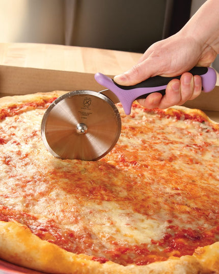 Dao Cắt Pizza Mercer Culinary M18604PU 10.2cm Tay Cầm Santoprene®/Polypropylene Tím Thép Nhật Carbon Cao