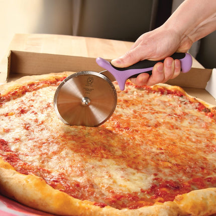 Dao Cắt Pizza Mercer Culinary M18604PU 10.2cm Tay Cầm Santoprene®/Polypropylene Tím Thép Nhật Carbon Cao
