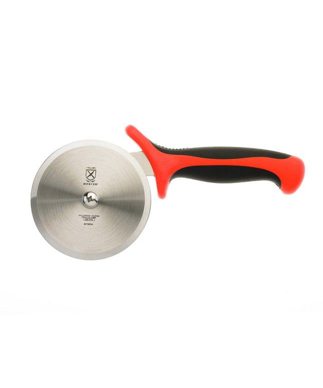 Dao Cắt Pizza Mercer Culinary M18604RD 10.2 cm Cán Santoprene®/Polypropylene Đỏ, Thép Cacbon Cao Nhật Bản