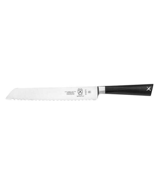 Dao Cắt Bánh Mì Lưỡi Lượn Sóng Mercer Culinary M19070 20.3 cm Tay Cầm POM Ergonomic Đen Thép Đức Carbon Cao