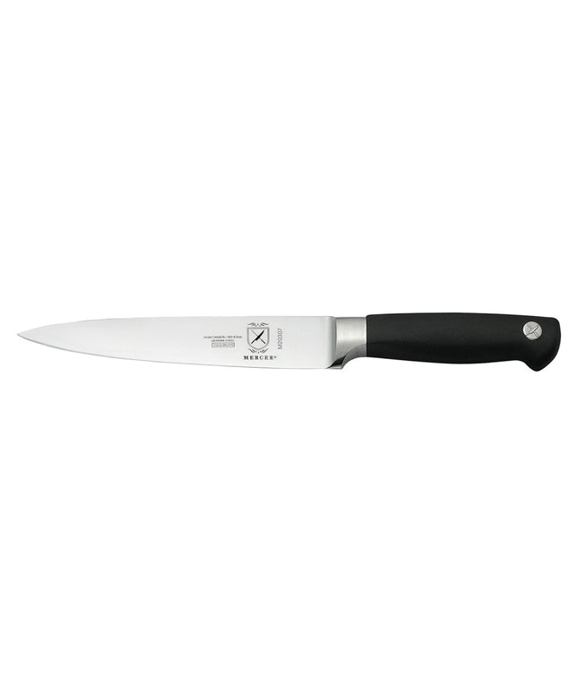 Dao Phi Lê Dẻo Mercer Culinary M20307 17.8 cm Cán Santoprene® Đen Chống Trượt Thép Đức Carbon Cao