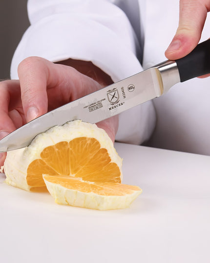 Dao Đa Năng Mercer Culinary M20405 12.7 cm Cán Santoprene® Chống Trượt Đen Thép Carbon Đức