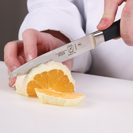 Dao Đa Năng Mercer Culinary M20405 12.7 cm Cán Santoprene® Chống Trượt Đen Thép Carbon Đức