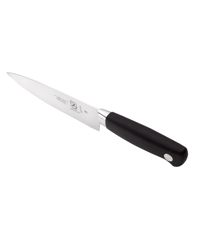 Dao Đầu Bếp Mercer Culinary M21076 15.2 cm Cán Santoprene® Chống Trượt Đen Thép Đức Carbon Cao
