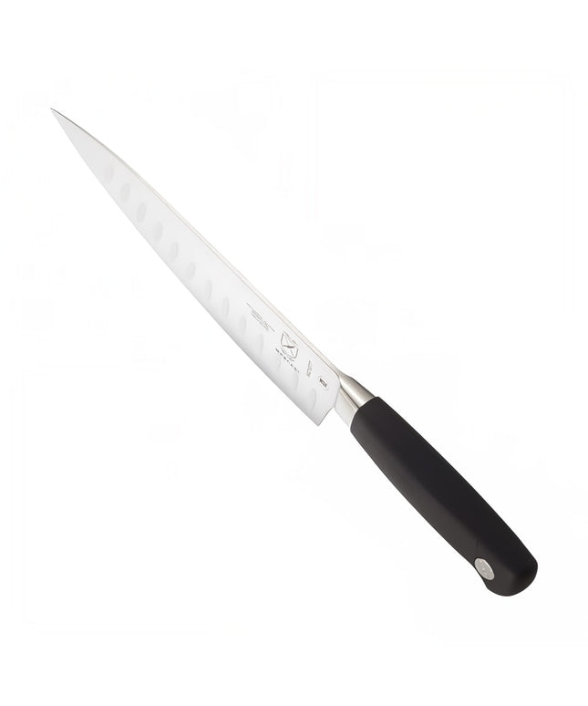 Dao Bếp Trưởng Mercer Culinary M21077 20.3cm Rãnh Granton Cán Santoprene® Đen Thép Đức Carbon Cao
