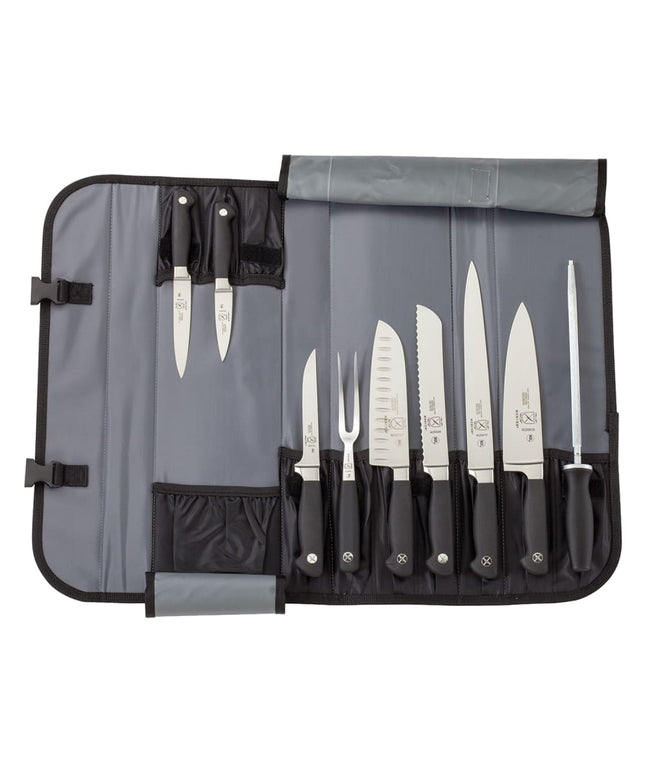 Bộ Dao Mercer Culinary M21810 10 Món Kèm Túi Cuộn Có Dây Đai Tháo Rời Điều Chỉnh