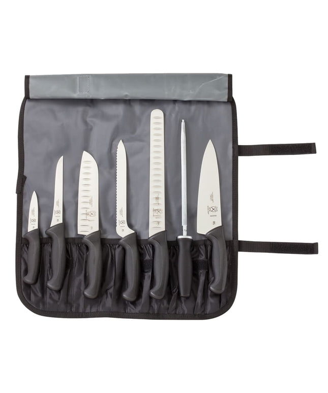 Bộ Dao Mercer Culinary M21820 8 Món Kèm Túi Cuộn Có Dây Đai Tháo Rời Điều Chỉnh