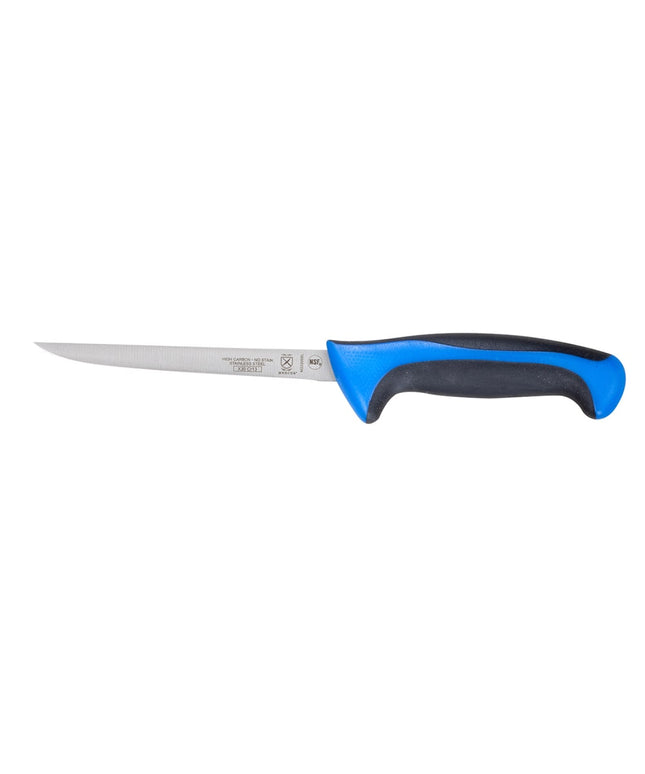 Mercer Culinary M22206BL Dao Rút Xương 15.2 cm Cán Santoprene®/Polypropylene Màu Xanh, Thép Carbon Cao Nhật Bản