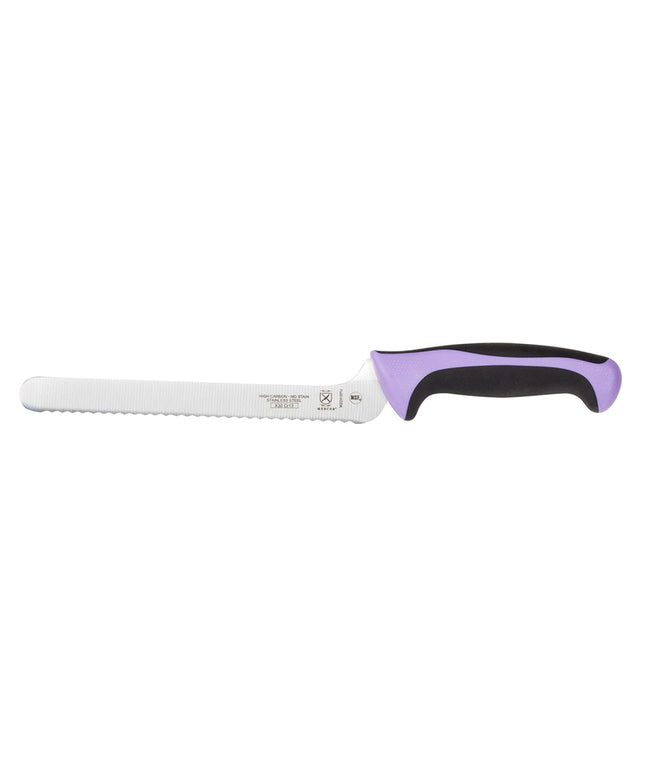 Dao Cắt Bánh Mì Mercer Culinary M22418PU 20.3 cm Tay Cầm Santoprene®/Polypropylene Tím Thép Carbon Nhật Bản
