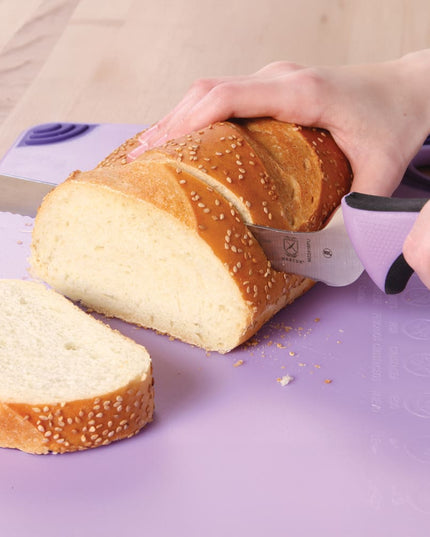 Dao Cắt Bánh Mì Mercer Culinary M22418PU 20.3 cm Tay Cầm Santoprene®/Polypropylene Tím Thép Carbon Nhật Bản