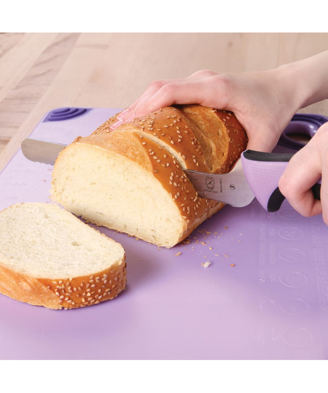 Dao Cắt Bánh Mì Mercer Culinary M22418PU 20.3 cm Tay Cầm Santoprene®/Polypropylene Tím Thép Carbon Nhật Bản
