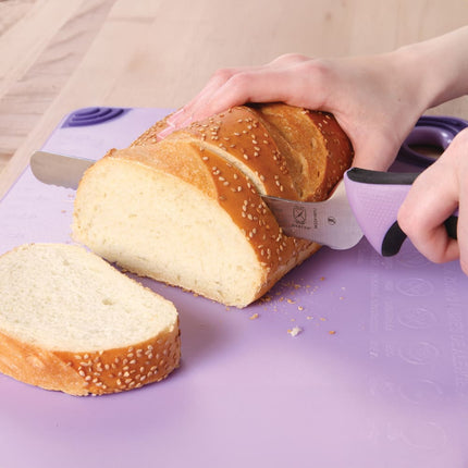 Dao Cắt Bánh Mì Mercer Culinary M22418PU 20.3 cm Tay Cầm Santoprene®/Polypropylene Tím Thép Carbon Nhật Bản