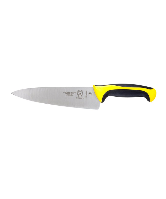 Dao Bếp Trưởng Mercer Culinary M22608YL 20.3 cm Tay Cầm Santoprene®/Polypropylene Vàng Thép Nhật Carbon Cao