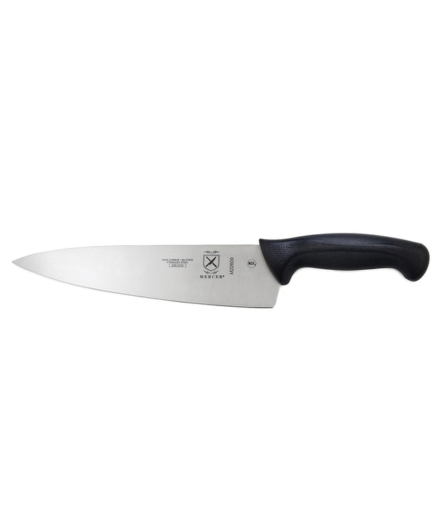Dao Đầu Bếp Mercer Culinary M22609 22.9 cm Cán Santoprene®/Polypropylene Đen Thép Nhật Carbon Cao