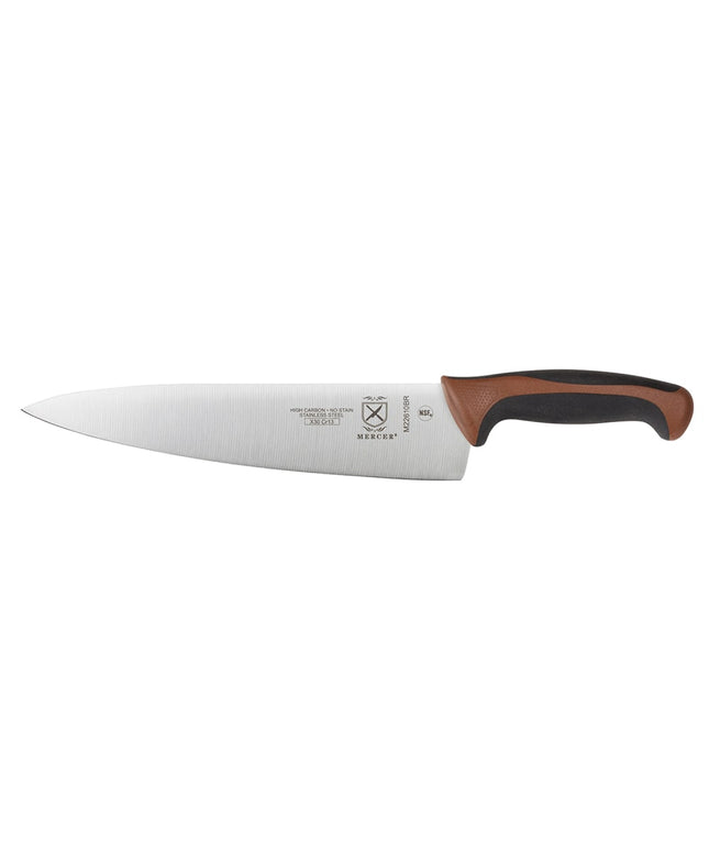 Dao Bếp Trưởng Mercer Culinary M22610BR 25.4 cm Cán Santoprene®/Polypropylene Nâu Thép Nhật Carbon Cao