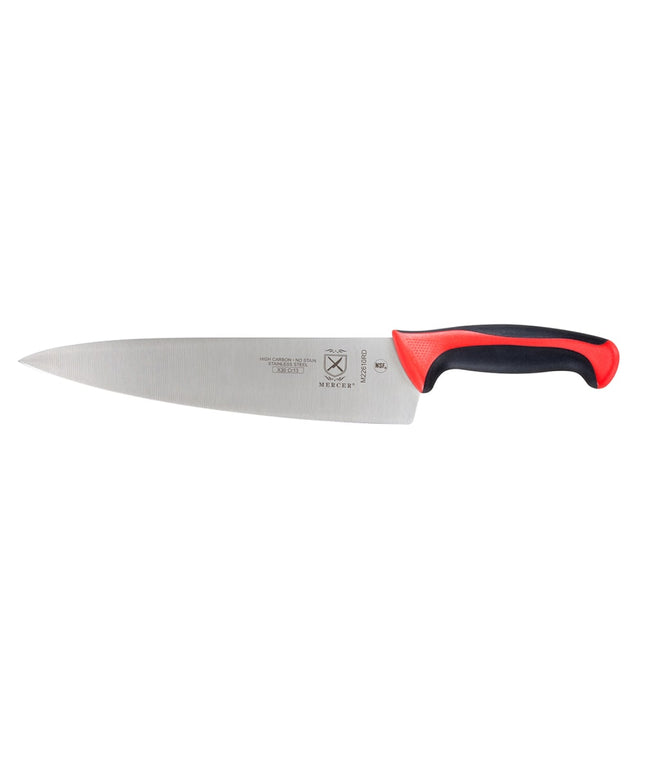 Dao Bếp Trưởng Mercer Culinary M22610RD 25.4 cm Cán Santoprene®/Polypropylene Đỏ Thép Nhật Carbon Cao