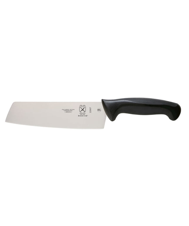 Dao Thái Rau Nakiri Mercer Culinary M22907 17.8cm Cán Santoprene®/Polypropylene Màu Đen, Thép Carbon Cao Nhật Bản