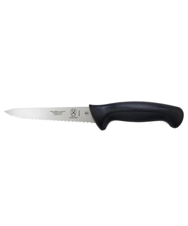 Dao Đa Năng Mercer Culinary M23408 20.3 cm Cán Santoprene®/Polypropylene Đen Thép Nhật Carbon Cao