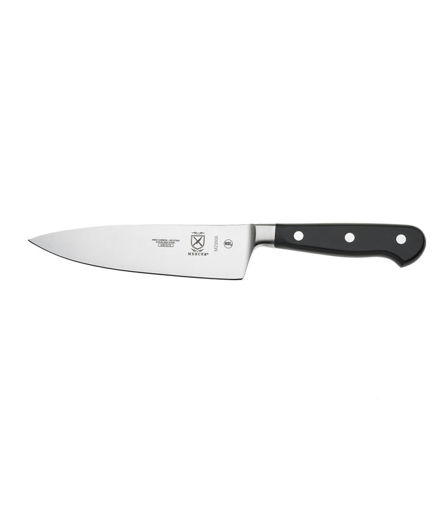 Dao Đầu Bếp Mercer Culinary M23506 15.2 cm Tay Cầm Delrin® Ergonomic Đen Thép Đức Carbon Cao