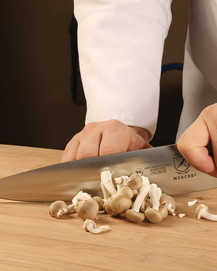Dao Đầu Bếp Mercer Culinary M23520 22.9 cm Cán Delrin® Đen Công Thái Học Thép Đức Carbon Cao