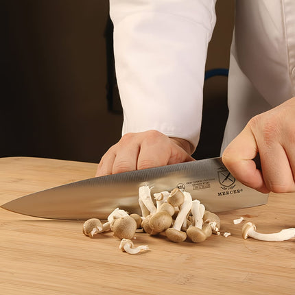 Dao Đầu Bếp Mercer Culinary M23520 22.9 cm Cán Delrin® Đen Công Thái Học Thép Đức Carbon Cao