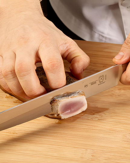 Dao Cắt Thịt Mercer Culinary M23580 25.4 cm Tay Cầm Delrin® Đen Thép Đức Carbon Cao