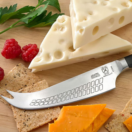 Mercer Culinary M23606 Dao Cắt Phô Mai Cứng 12 cm Cán POM Đen Công Thái Học, Thép Đức Carbon Cao