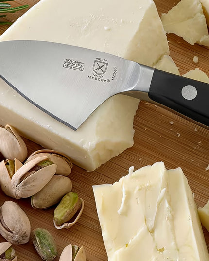 Mercer Culinary M23607 Dao Cắt Phô Mai Parmesan 7 cm Cán POM Đen Ergonomic, Thép Đức Cacbon Cao