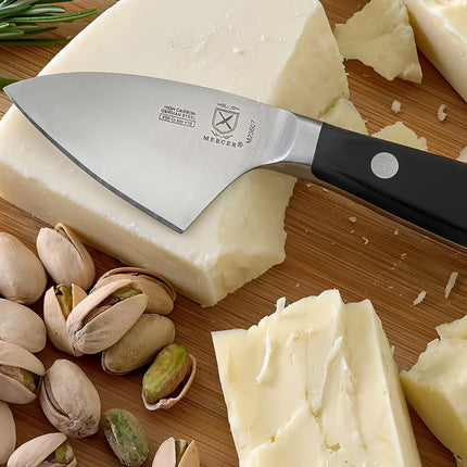 Mercer Culinary M23607 Dao Cắt Phô Mai Parmesan 7 cm Cán POM Đen Ergonomic, Thép Đức Cacbon Cao
