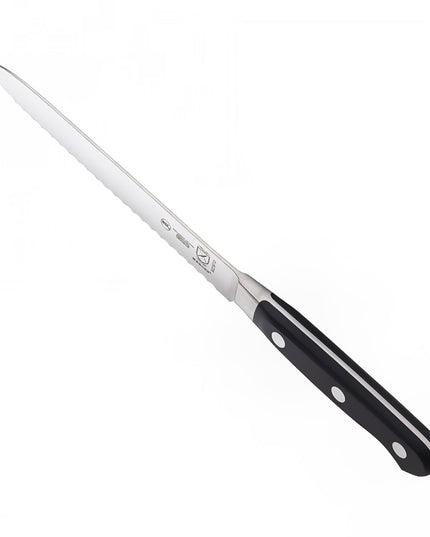 Mercer Culinary M23610 Dao Cắt Cà Chua 12.7 cm Cán Delrin® Đen Tiện Dụng, Thép Carbon Cao Đức