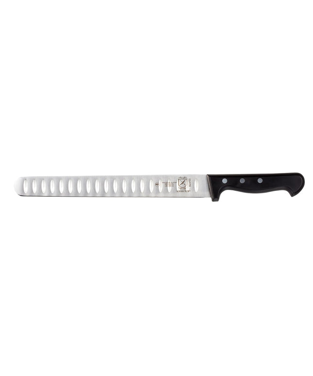 Dao Thái Lát Granton Mercer Culinary M23720 25.4 cm Tay Cầm Delrin® Đen Thép Đức Carbon Cao
