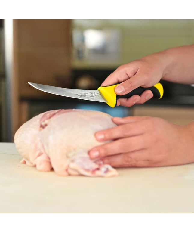 Dao Rọc Xương Mercer Culinary M23820YL 15.2 cm Cán Santoprene®/Polypropylene Màu Vàng, Thép Carbon Cao Nhật Bản