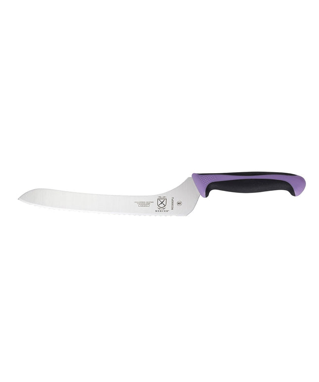Dao Cắt Bánh Mì Mercer Culinary M23890PU 22.9 cm Tay Cầm Santoprene®/Polypropylene Tím Thép Nhật Carbon Cao