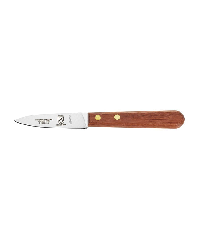 Dao Gọt Mercer Culinary M26000 7.6 cm Tay Cầm Gỗ Hồng Mộc, Thép Carbon Cao Nhật Bản