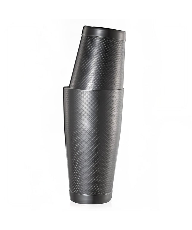 Bộ Bình Lắc Cocktail Barfly Hoa Văn Kim Cương Thép Không Gỉ 828 ml & 532 ml Màu Đen M37200BK