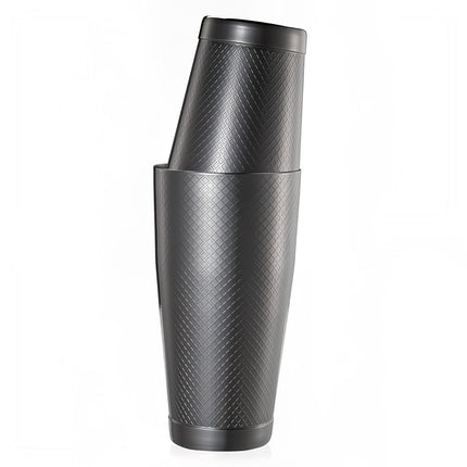 Bộ Bình Lắc Cocktail Barfly Hoa Văn Kim Cương Thép Không Gỉ 828 ml & 532 ml Màu Đen M37200BK