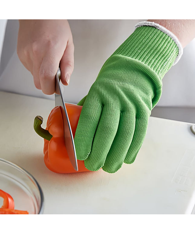 Găng Tay Chống Cắt Mercer Culinary M33415GRS Cỡ Nhỏ - Polyethylene Phân Tử Siêu Cao, Xanh Lá Viền Đỏ