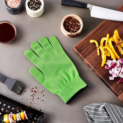 Găng Tay Chống Cắt Mercer Culinary M33415GRS Cỡ Nhỏ - Polyethylene Phân Tử Siêu Cao, Xanh Lá Viền Đỏ