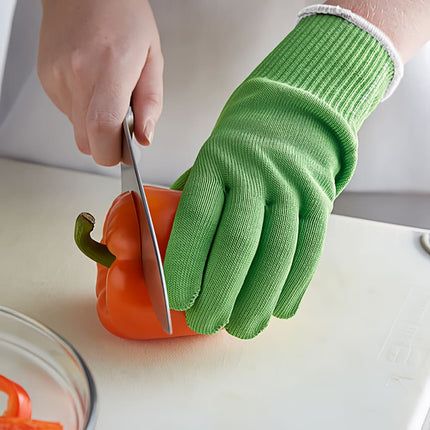 Găng Tay Chống Cắt Mercer Culinary M33415GRXS Cỡ XS - Polyethylene Phân Tử Siêu Cao, Xanh Lá Cổ Tay Vàng