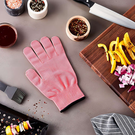 Găng Tay Chống Cắt Mercer Culinary M33415PKL Cỡ L - Polyethylene Phân Tử Siêu Cao, Hồng Cổ Tay Trắng