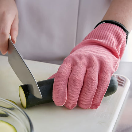 Găng Tay Chống Cắt Mercer Culinary M33415PKS Cỡ Nhỏ - Polyethylene Phân Tử Siêu Cao, Hồng Viền Đỏ